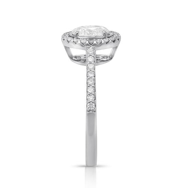 14k White Gold Diamond Engagement Ring in 0.5 Ctw